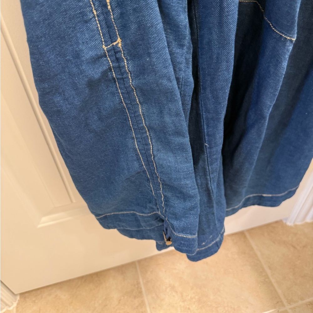 Anthropologie Indigo Denim Wide-Leg Jumpsuit - Picture 9 of 11